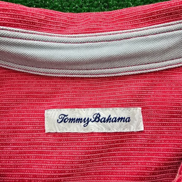 Tommy Bahama Polo Shirt Mens 3XLB Red Short Sleeve Golf Performance Preppy - Picture 9 of 12